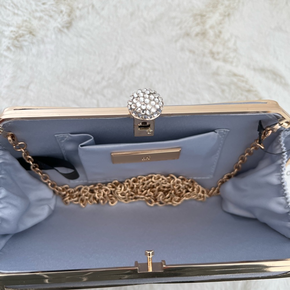 Inc International Concepts Alea Geometric Clutch Silver Gold Crossbody - Picture 8 of 9